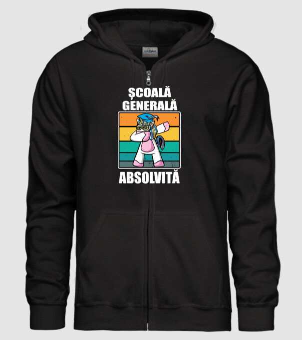Absolvită școală generală model negru pe tricou