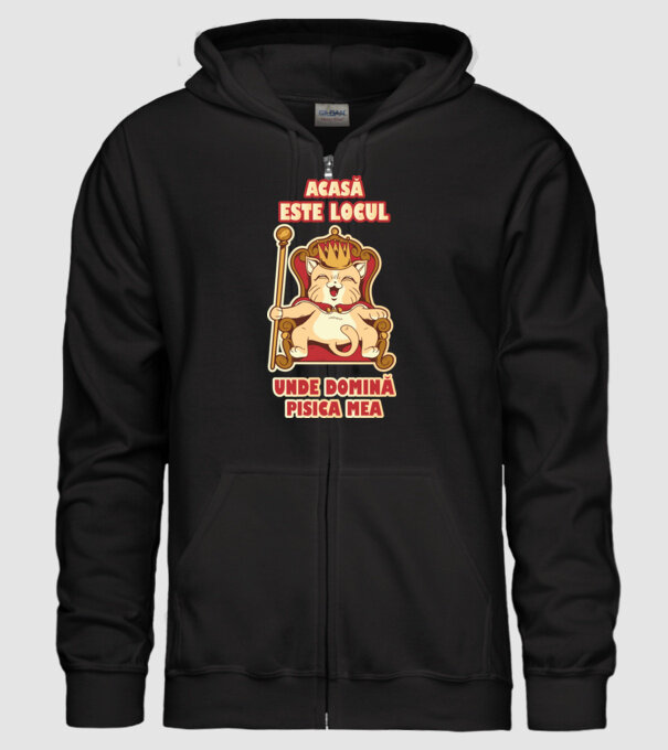 acasă este locul unde domină pisica mea model negru pe tricou