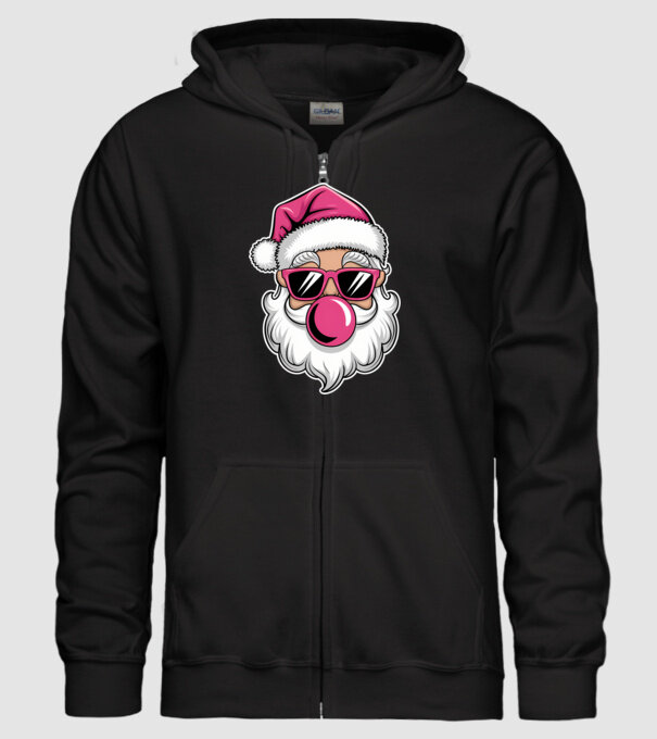 Bubble gum Santa 2 model negru pe tricou