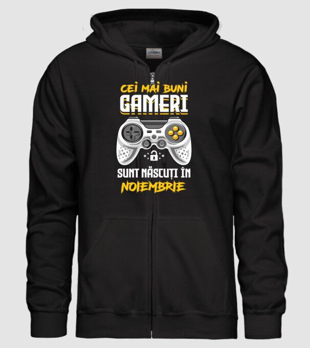 cei mai buni gameri sunt născuți în noiembrie model negru pe tricou
