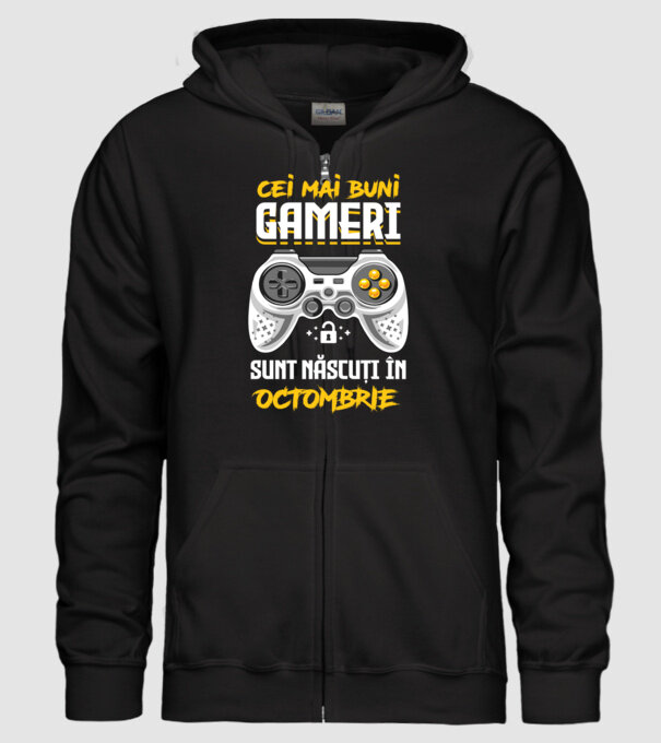 cei mai buni gameri sunt născuți în octombrie model negru pe tricou