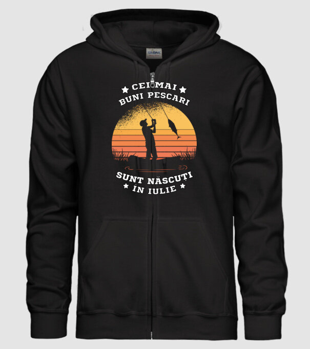 Cei mai buni Pescari sunt născuți în Iulie model negru pe tricou