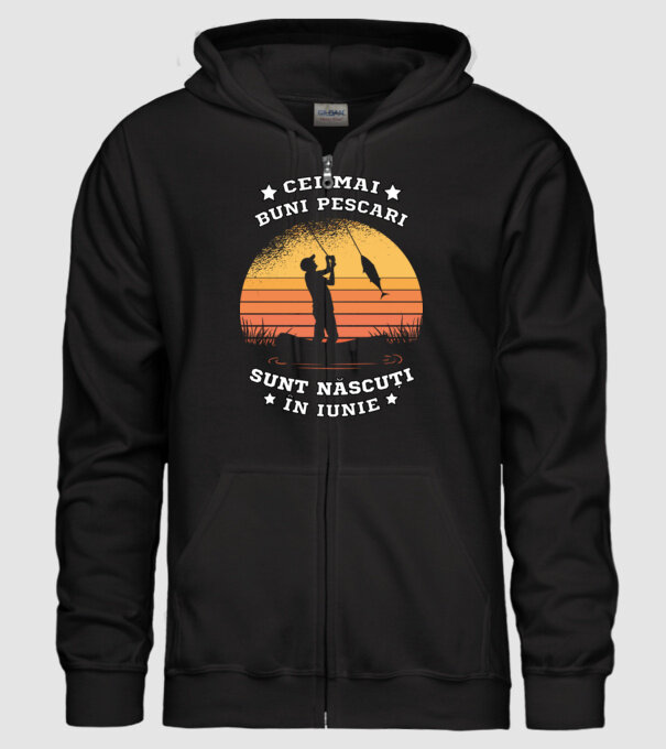 Cei mai buni Pescari sunt născuți în Iunie model negru pe tricou