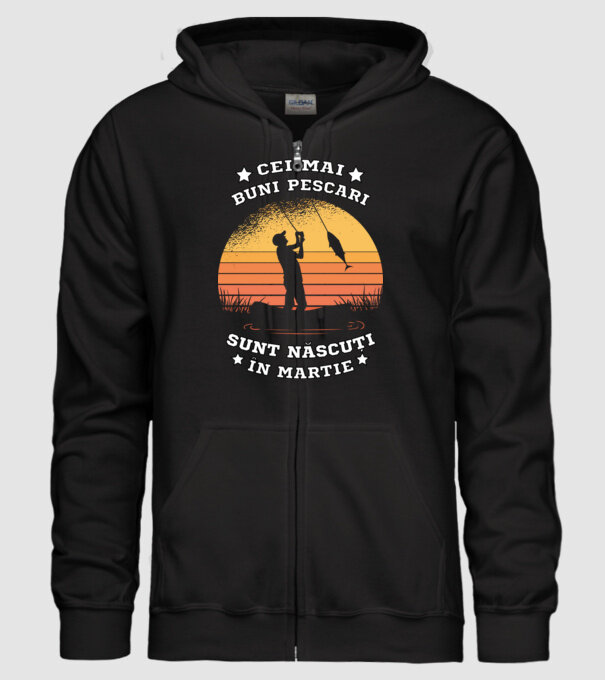 Cei mai buni Pescari sunt născuți în Martie model negru pe tricou