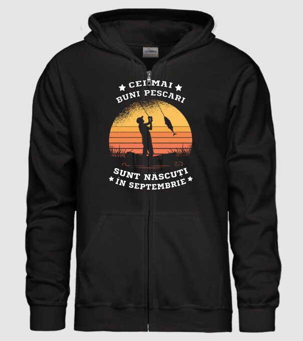 Cei mai buni Pescari sunt născuți în Septembrie model negru pe tricou