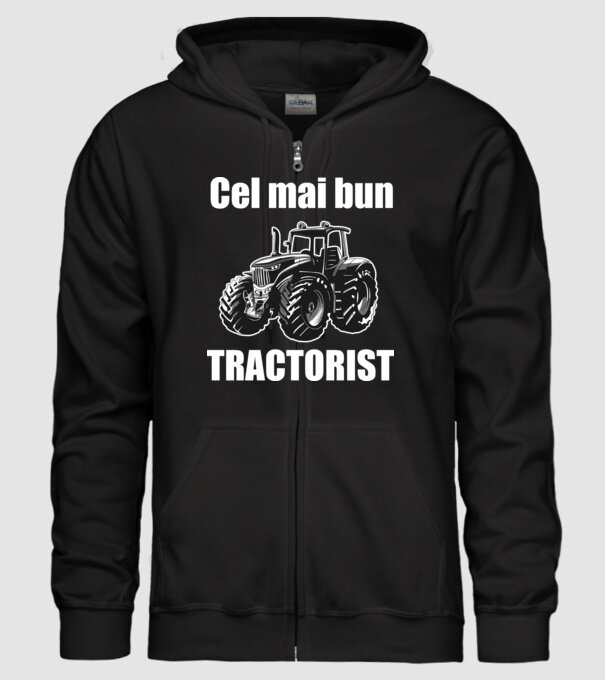 Cel mai bun tractorist model negru pe tricou