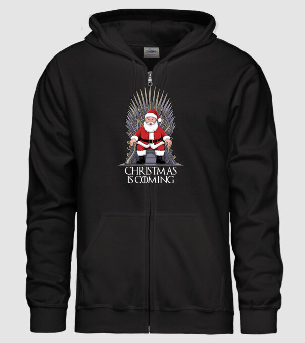 Christmas is Coming Negru model negru pe tricou