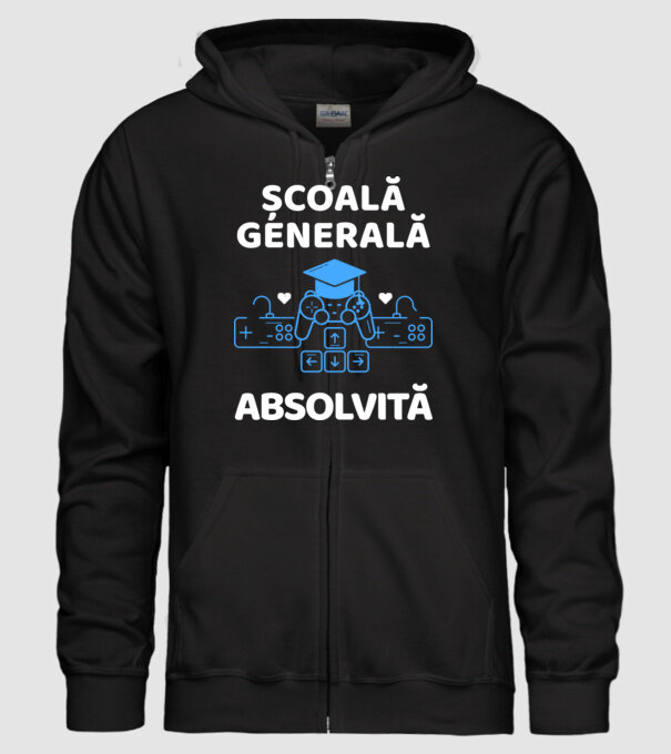 Școală generală absolvită model negru pe tricou