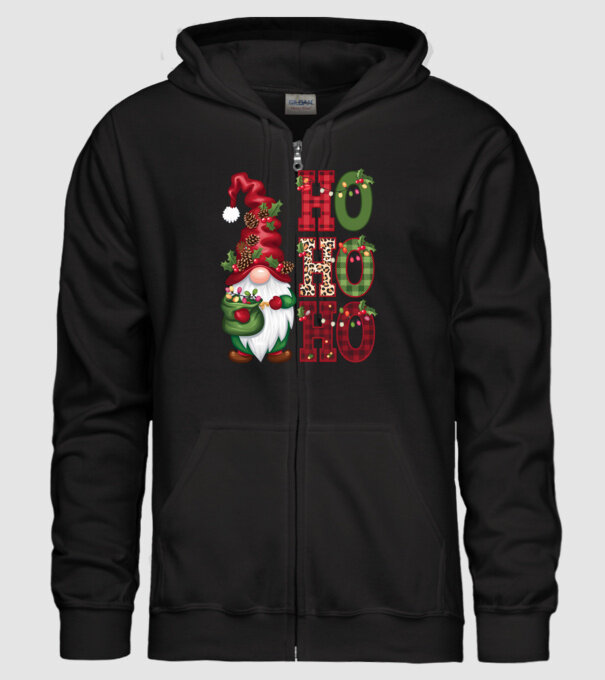 HOHOHO Gnome model negru pe tricou
