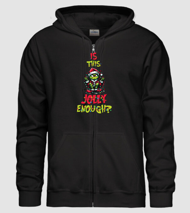 Is this jolly enough Grinch model negru pe tricou