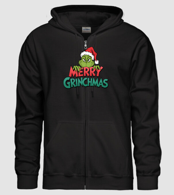 Merry Grinchmas model negru pe tricou