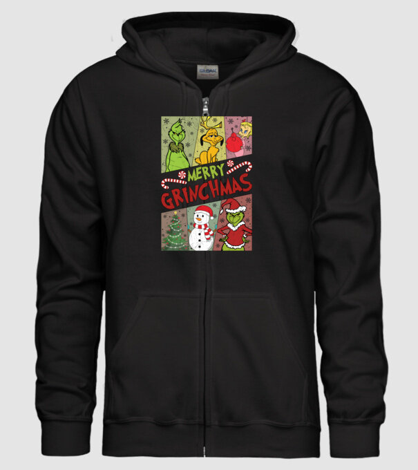 Merry Grinchmas - Grinch model negru pe tricou