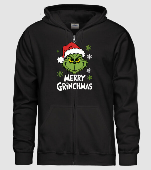 Merry Grinchmas Negru model negru pe tricou