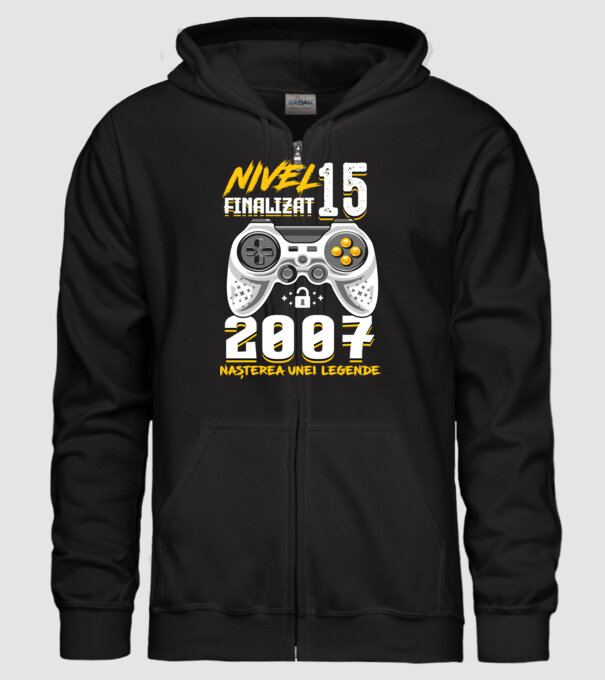 Nivel 15 finalizat. 2007 nașterea unei legende model negru pe tricou