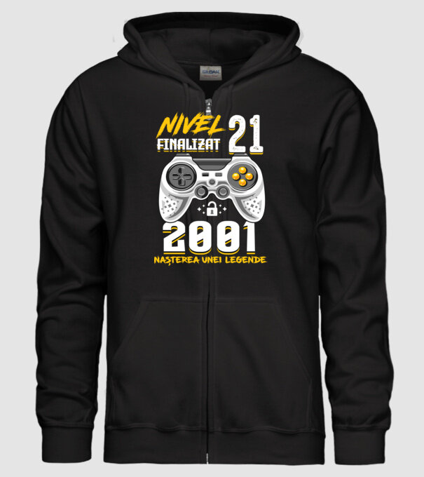 Nivel 21 finalizat. 2001 nașterea unei legende model negru pe tricou