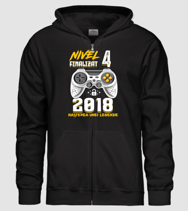 Nivel 4 finalizat. 2018 nașterea unei legende model negru pe tricou
