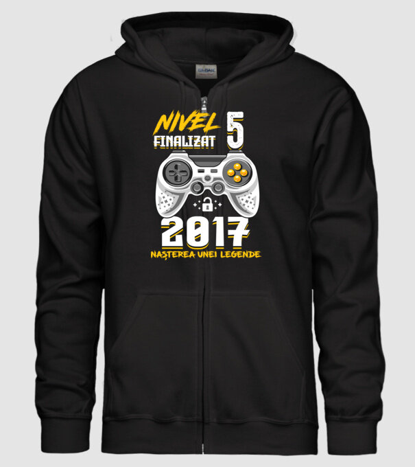 Nivel 5 finalizat. 2017 nașterea unei legende model negru pe tricou
