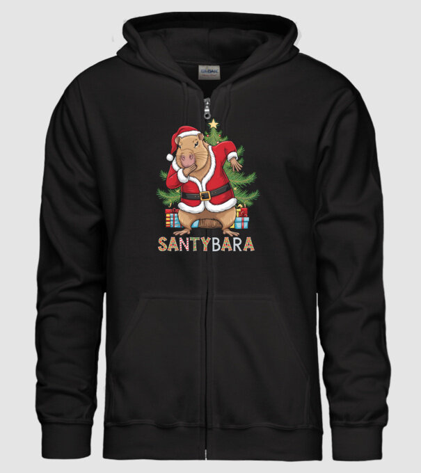Santybara model negru pe tricou
