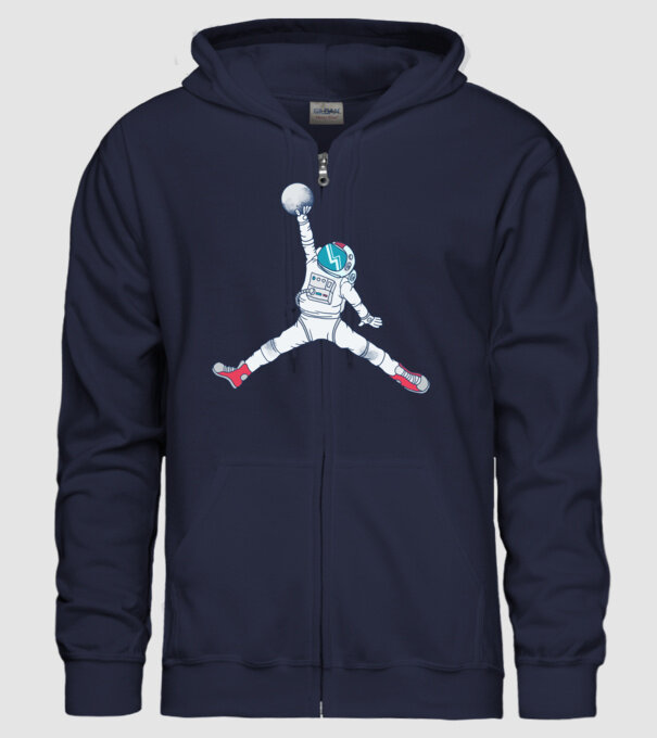 Air Astronaut tricou astronaut model albastru închis pe tricou