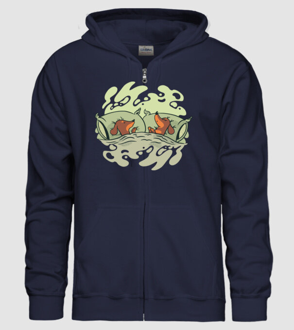 Teckeli dormind model albastru închis pe tricou