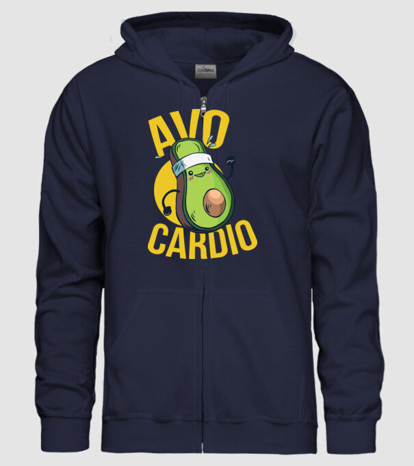 Avo Cardio Antrenament Avocado model albastru închis pe tricou