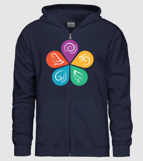 Ayurveda model albastru închis pe tricou