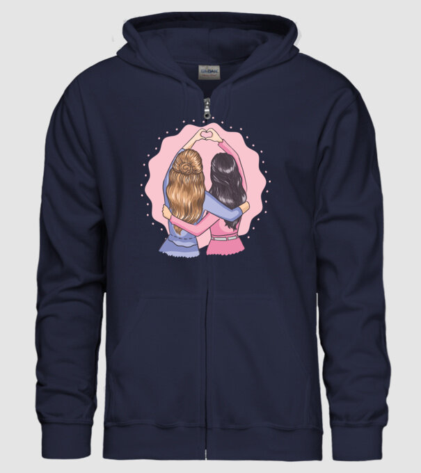 Best Friends Forever - Cele mai bune prietene model albastru închis pe tricou