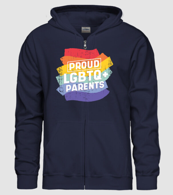 Părinți mândri LGBTQ model albastru închis pe tricou