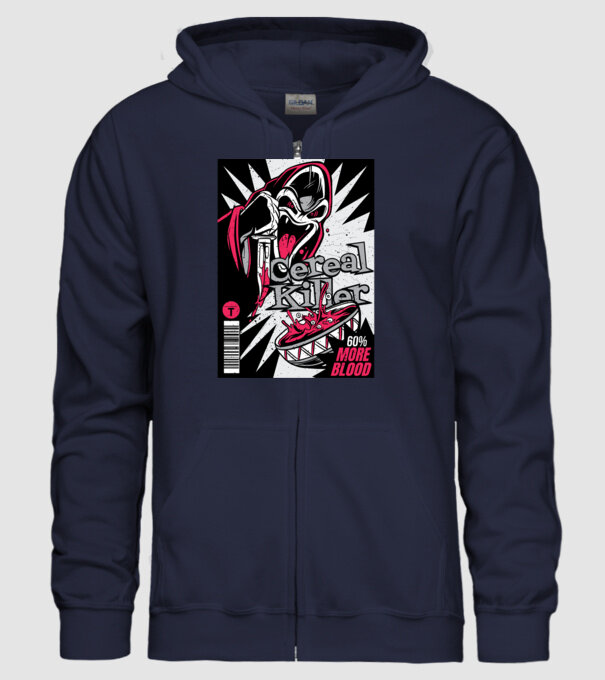 Cereal Killer model albastru închis pe tricou
