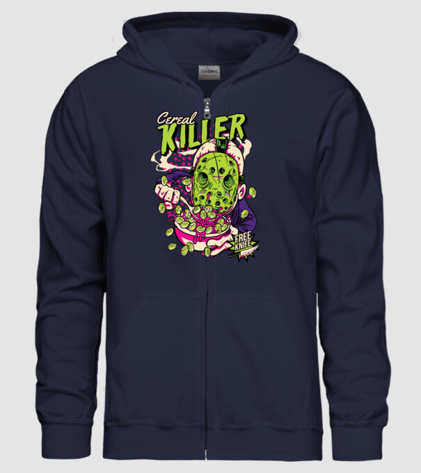 Cereal Killer model albastru închis pe tricou