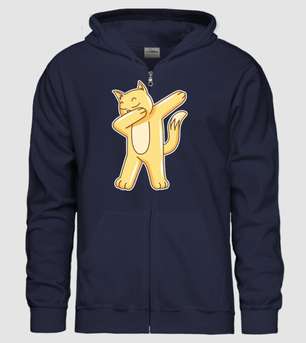 Pisică DAB model albastru închis pe tricou