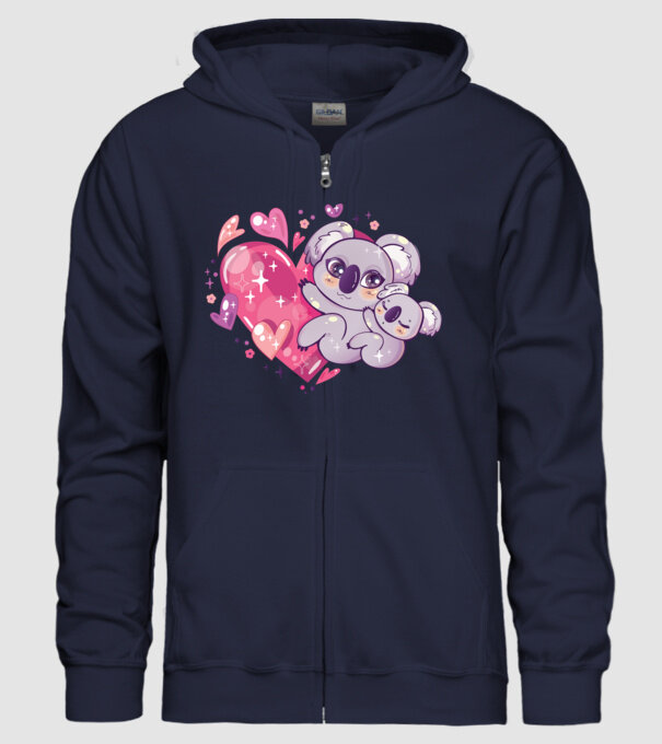 Koala drăguță Anime model albastru închis pe tricou
