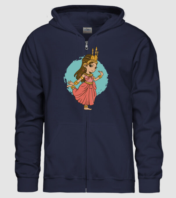 Prințesă drăguță model albastru închis pe tricou