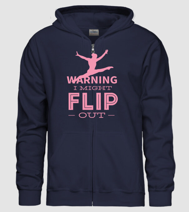 Gimnast model albastru închis pe tricou