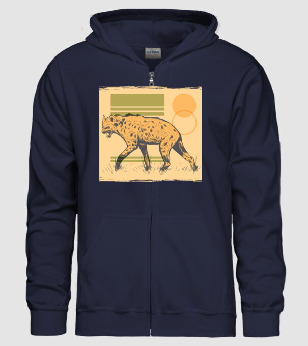 Hienă model albastru închis pe tricou