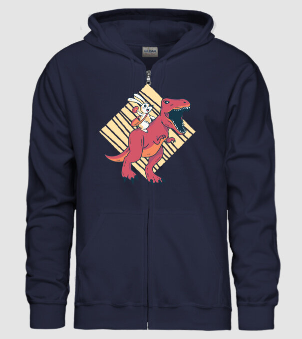 Dinozaur de Paște model albastru închis pe tricou