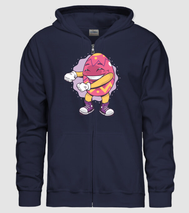 Ouă de Paște DAB model albastru închis pe tricou
