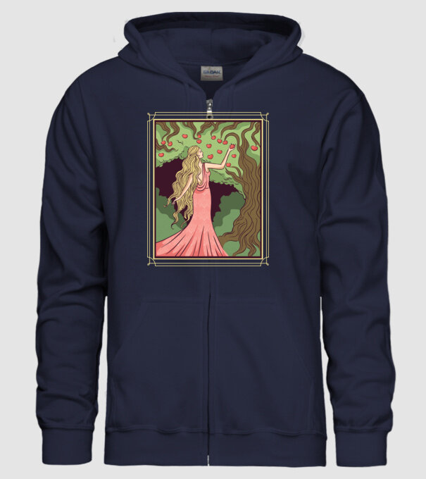 Zeița Idunna model albastru închis pe tricou