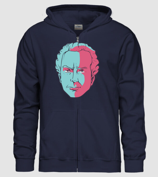 Immanuel Kant model albastru închis pe tricou