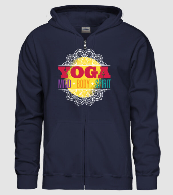 Valori yoga model albastru închis pe tricou