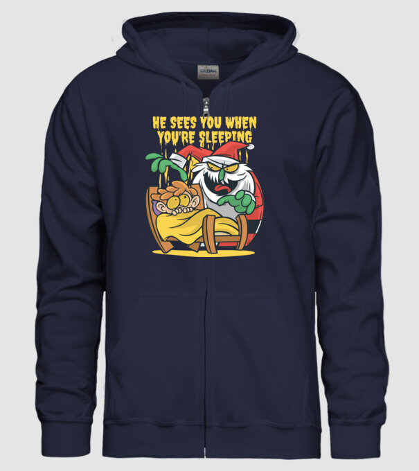 Elf de Crăciun model albastru închis pe tricou