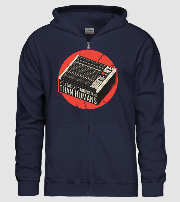 Pupitru de mixaj - Tot mai ușor de înțeles decât oamenii model albastru închis pe tricou
