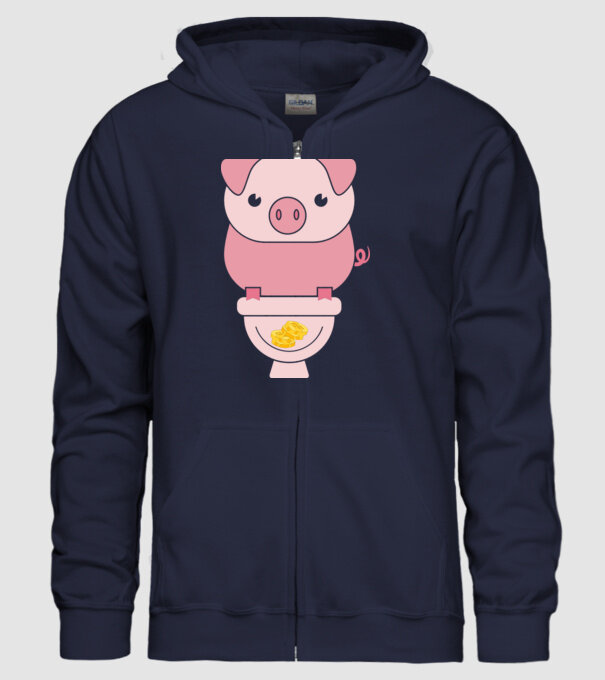 Little Pig model albastru închis pe tricou