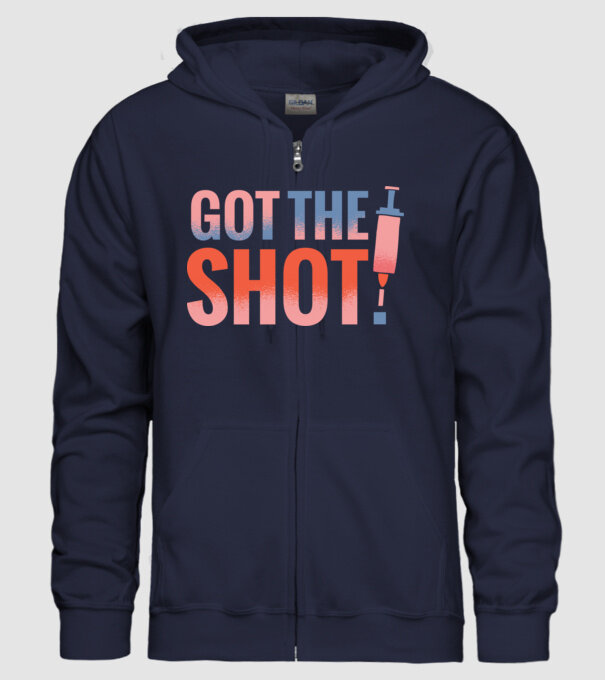 Am fost vaccinat model albastru închis pe tricou