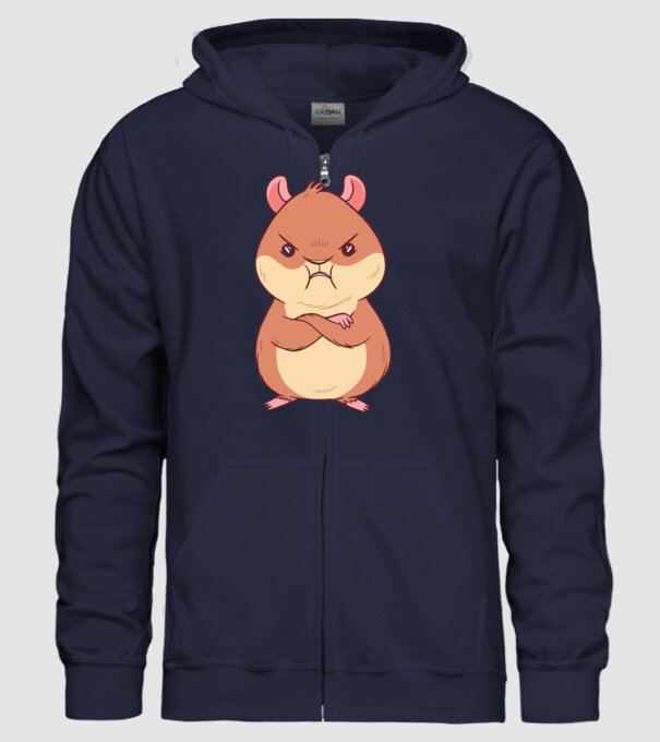 Hamster furios model albastru închis pe tricou