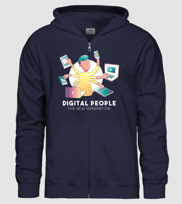 Oamenii multitasking sunt generația viitoare model albastru închis pe tricou
