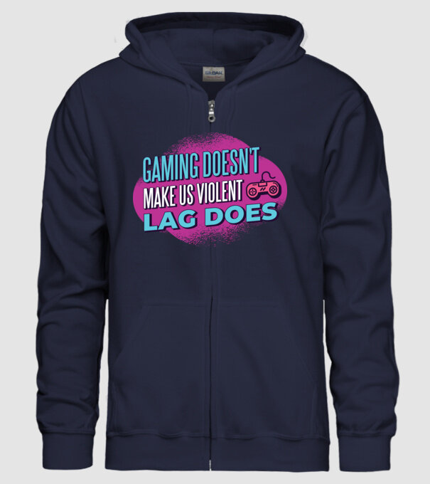 Nu jocul te face agresiv, ci LAG-ul model albastru închis pe tricou