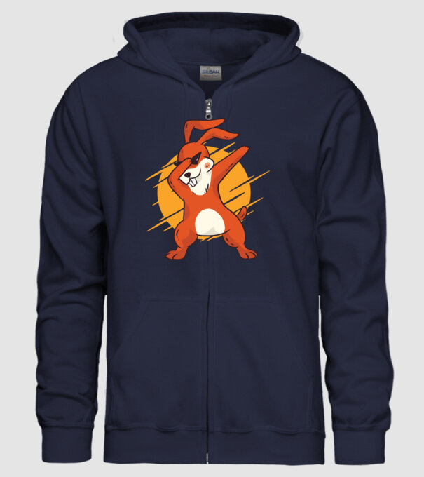 Iepuraș DAB model albastru închis pe tricou