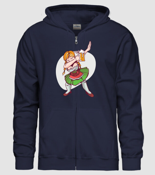 Oktoberfest DAB Fată cu ulcior model albastru închis pe tricou