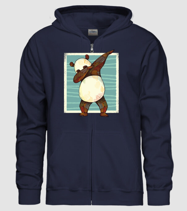 Panda DAB dans model albastru închis pe tricou
